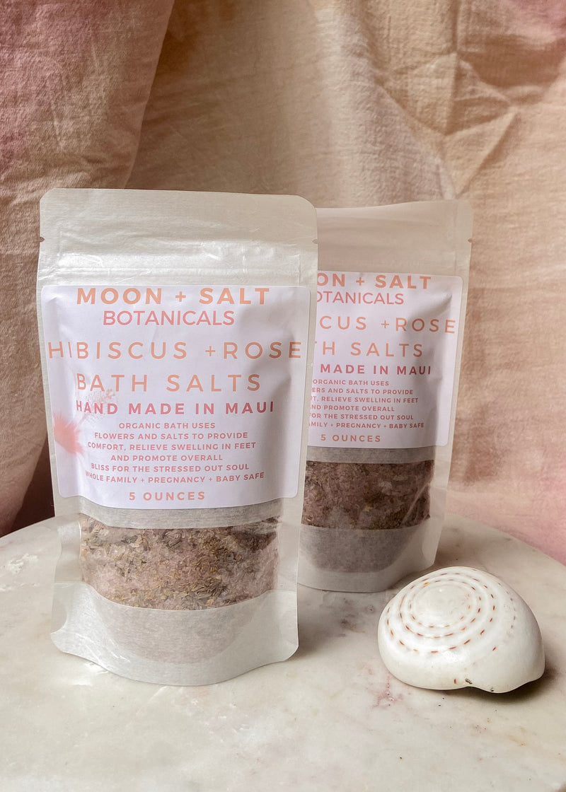 Hibiscus and Rose Flower + Salt Bath Soak