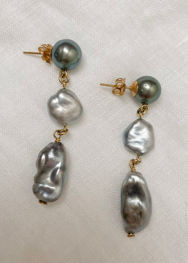Waterfall Earrings - 14K