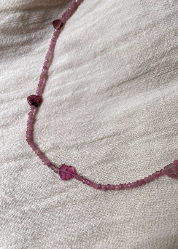 Pink Heart Station - Pink Tourmaline