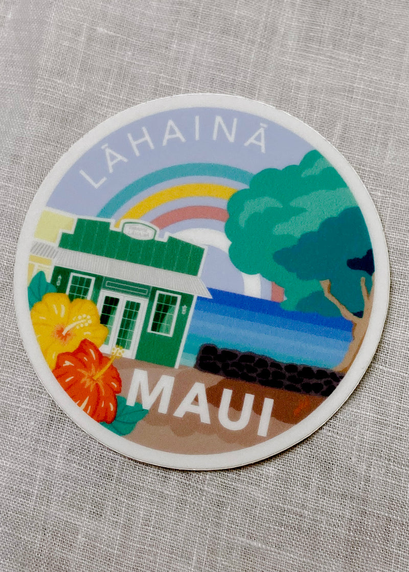 Lahaina Town Sticker