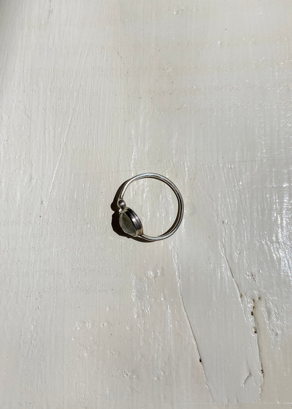Silver Eclipse Ring Labradorite
