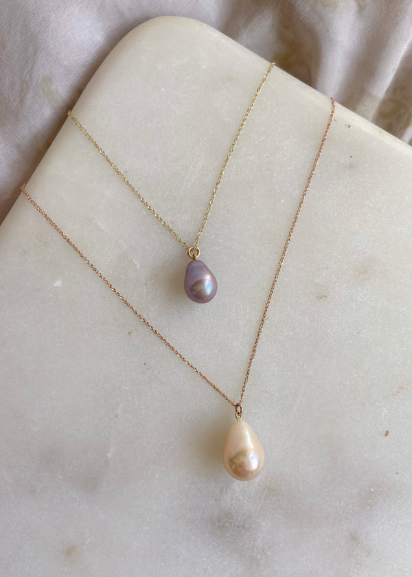 14kt Sparkle Chain with Freshwater Drop Pearl