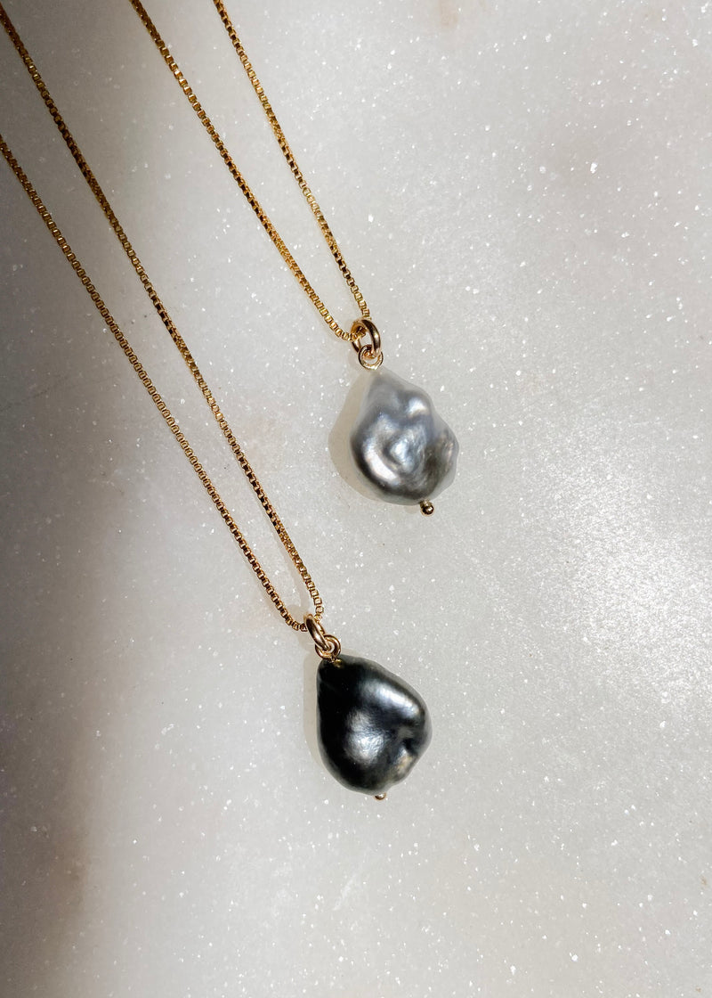 Floating Tahitian Keshi Pearl on Adjustable Chain