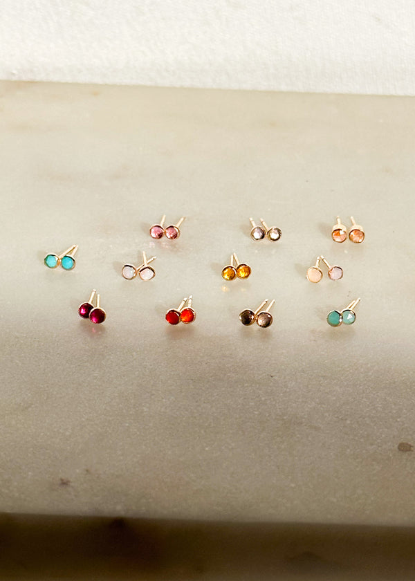 3mm Gemstone Studs