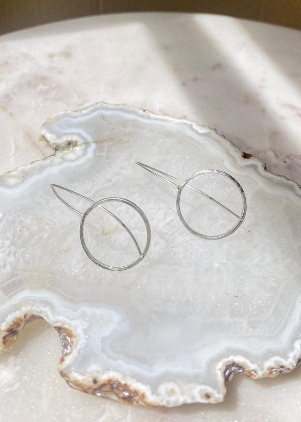 Circle Silver Earrings
