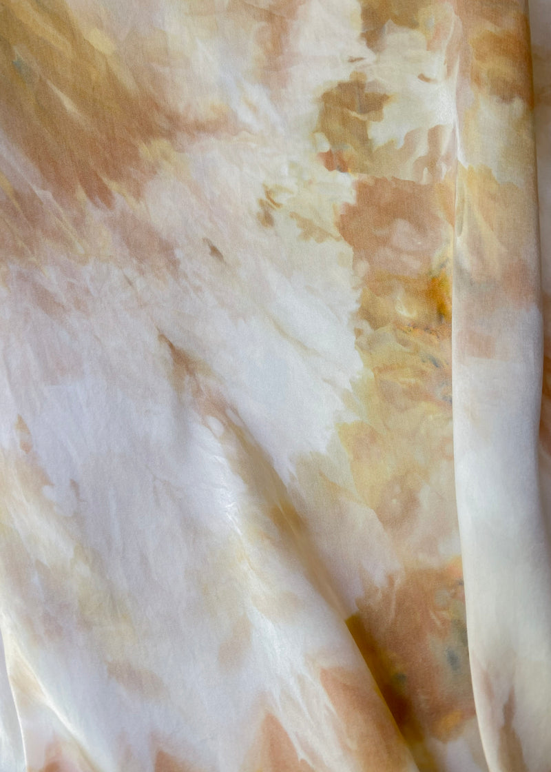 Long Silk Slip Dress: Copper