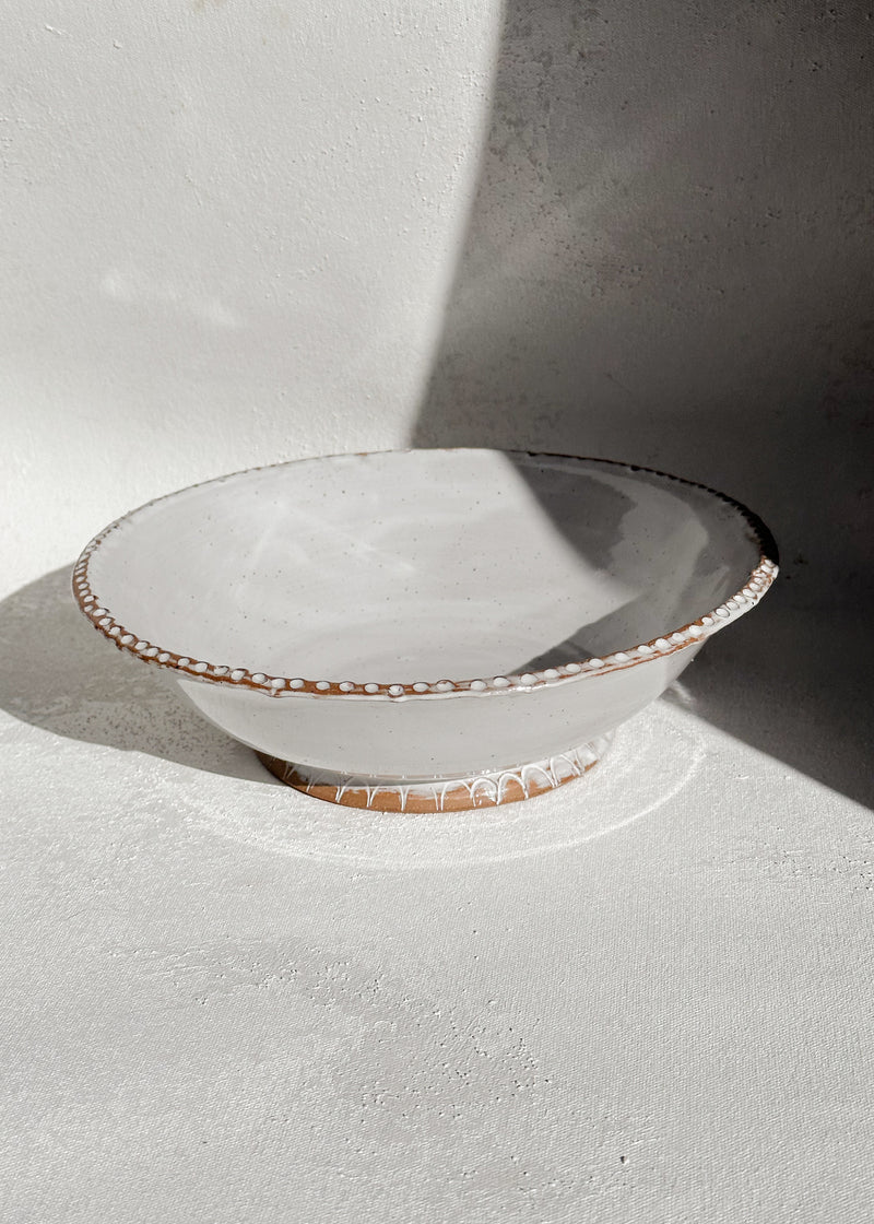Dot Edge Footed Bowl