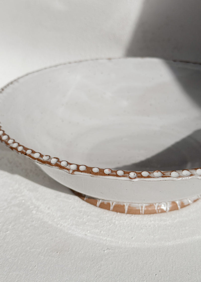 Dot Edge Footed Bowl