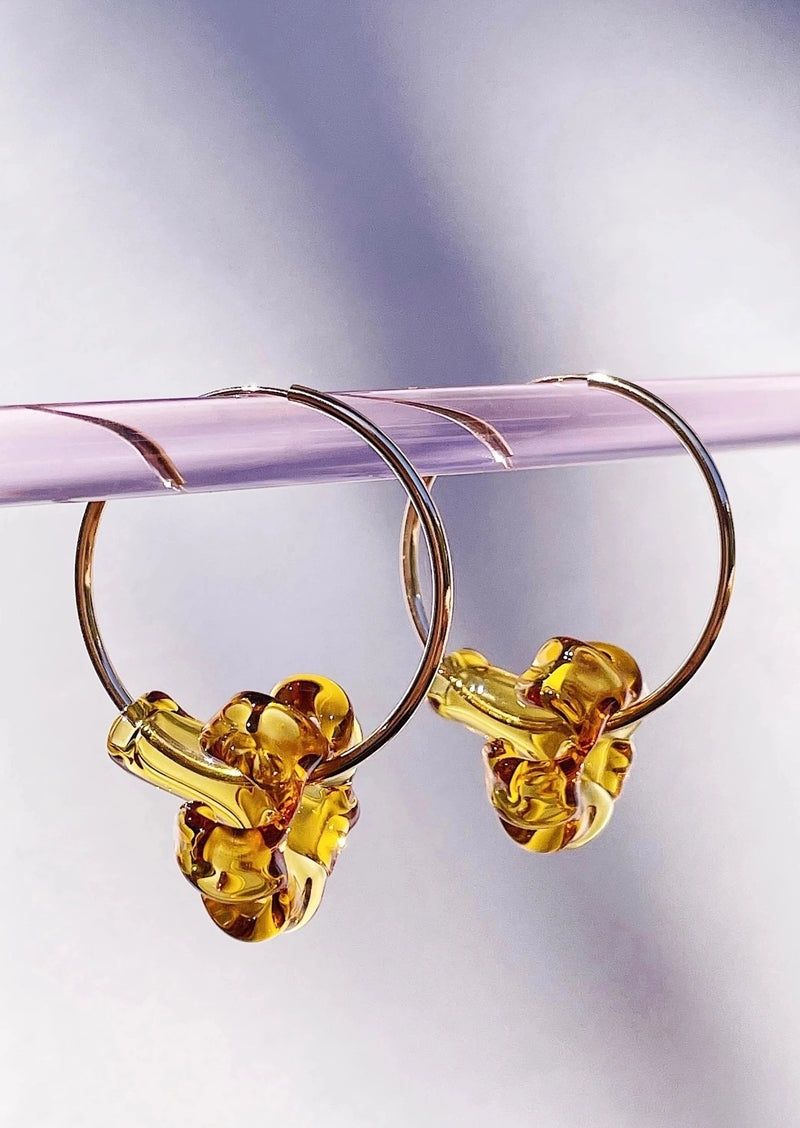 Puakenikeni Flower Hoop Earrings