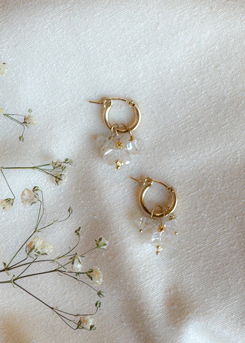 Space Hoops with Gem Charms