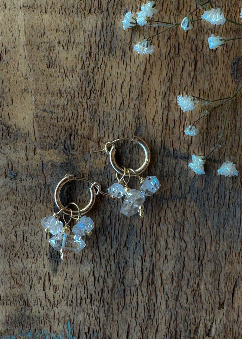 Space Hoops with Gem Charms