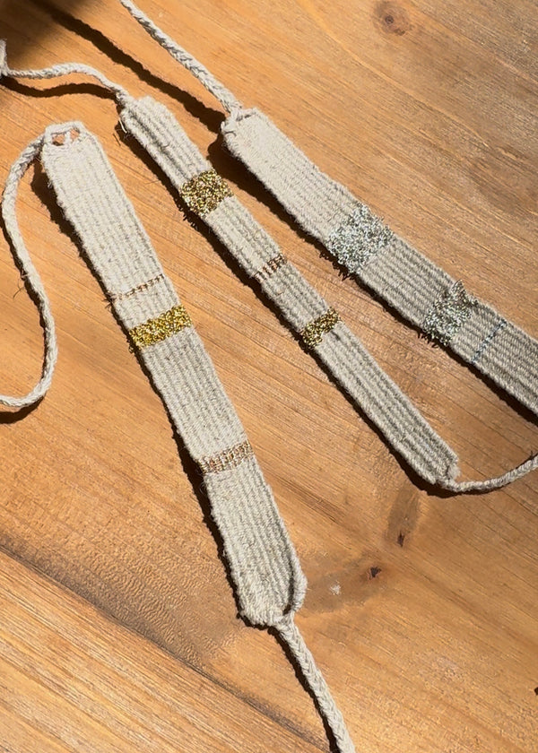 Linen Tie on Bracelet