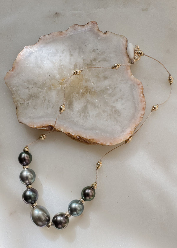 7 Tahitian Round Pearl Necklace