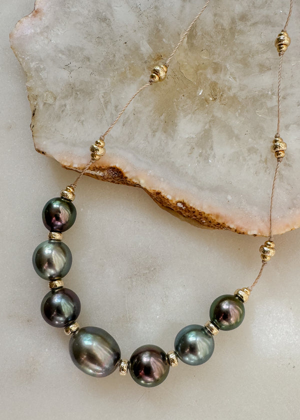 7 Tahitian Round Pearl Necklace