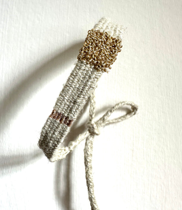Linen Tie on Bracelet