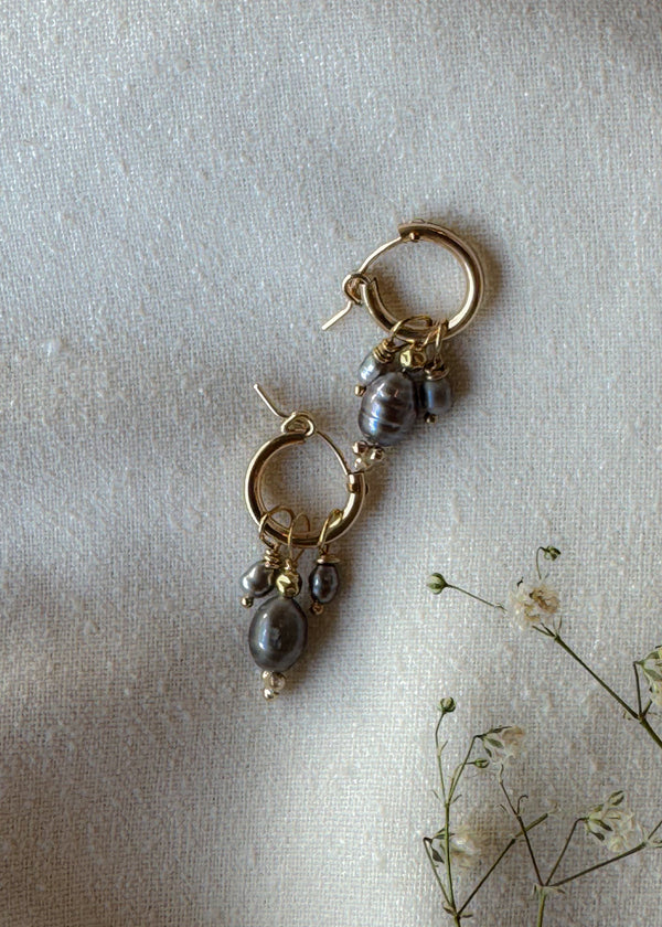 Space Hoops with Gem Charms