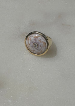 18kt Puka Ring with 0.25 Carat Diamond