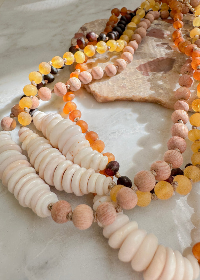 Puka and Amber Kid and Adult Necklaces