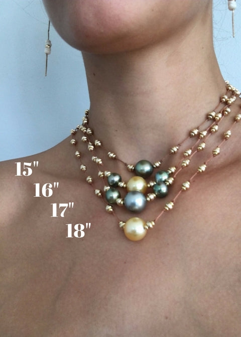Tahitian Lone Pearl Necklace