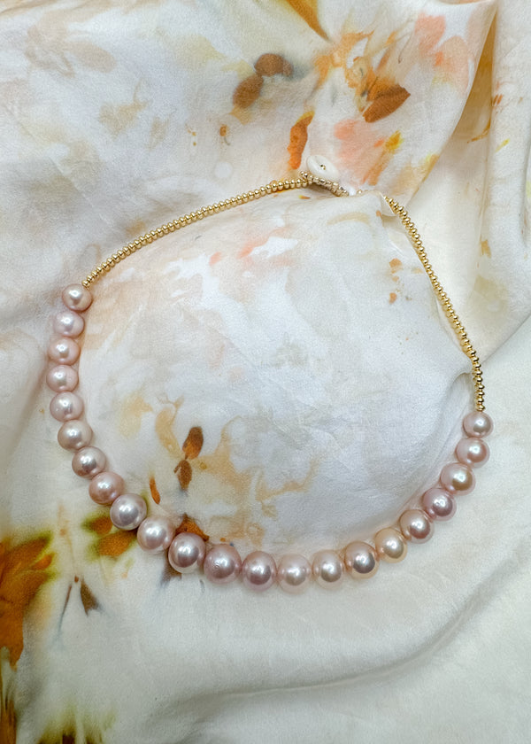 Pink Edison Pearl Half Strand Necklace
