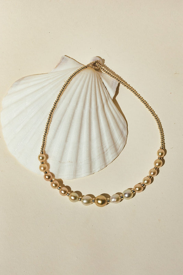 Golden South Sea Half Strand Pearl Necklace