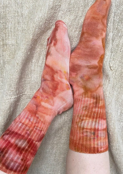 Pink Bamboo Socks- Hand Dyed & Sustainable