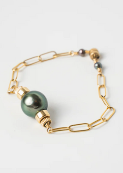 Kiki Chain Bracelet with Tahitian Pearl