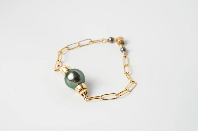 Kiki Chain Bracelet with Tahitian Pearl