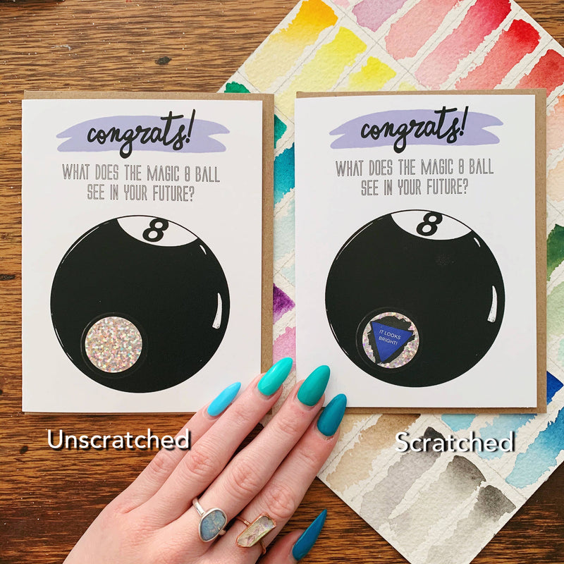 Scratch-Off Magic 8 Ball Greeting Card