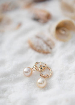 South Sea Pearl Hinge Hoops
