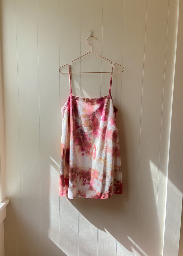 Noil Mini Dress: Coral Pink