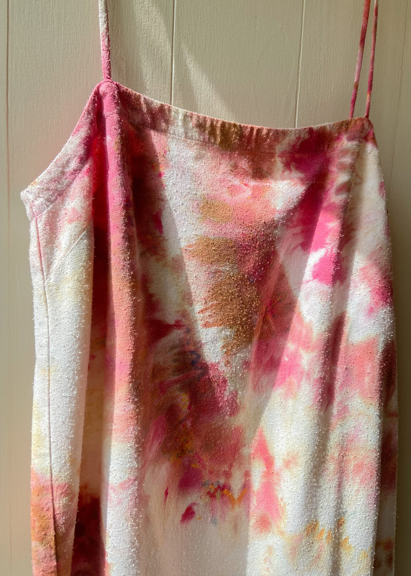 Noil Mini Dress: Coral Pink