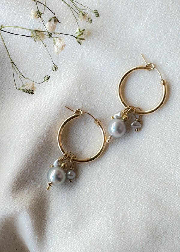 Space Hoops with Gem Charms