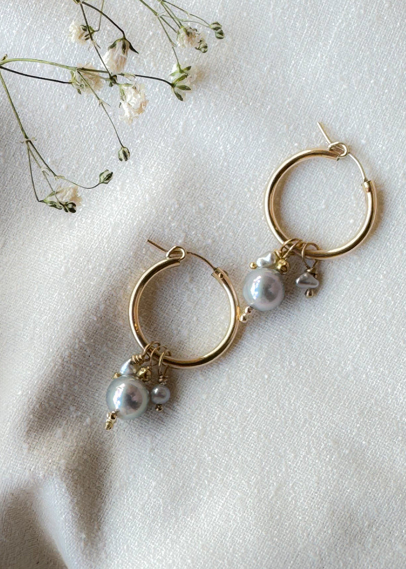 Space Hoops with Gem Charms
