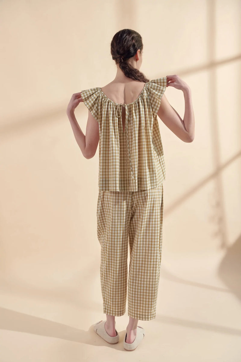 Ruffle Gingham Top