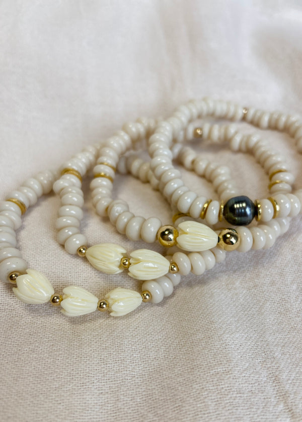 Millie Pico Bracelet - Cream