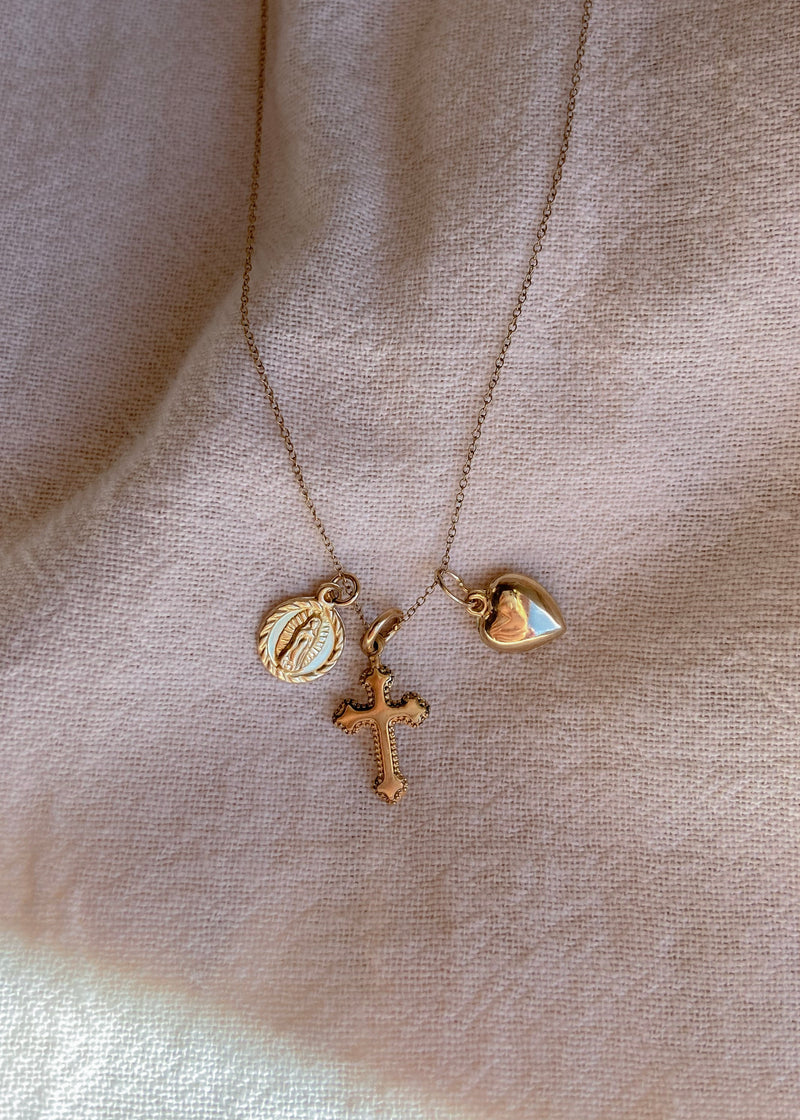 14k Heart, Mary, Cross