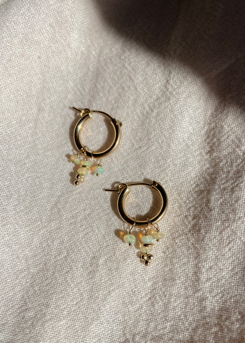 Space Hoops with Gem Charms
