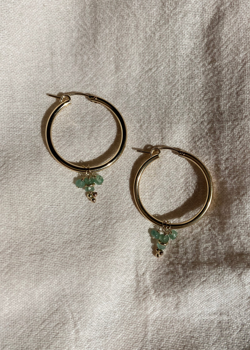 Space Hoops with Gem Charms