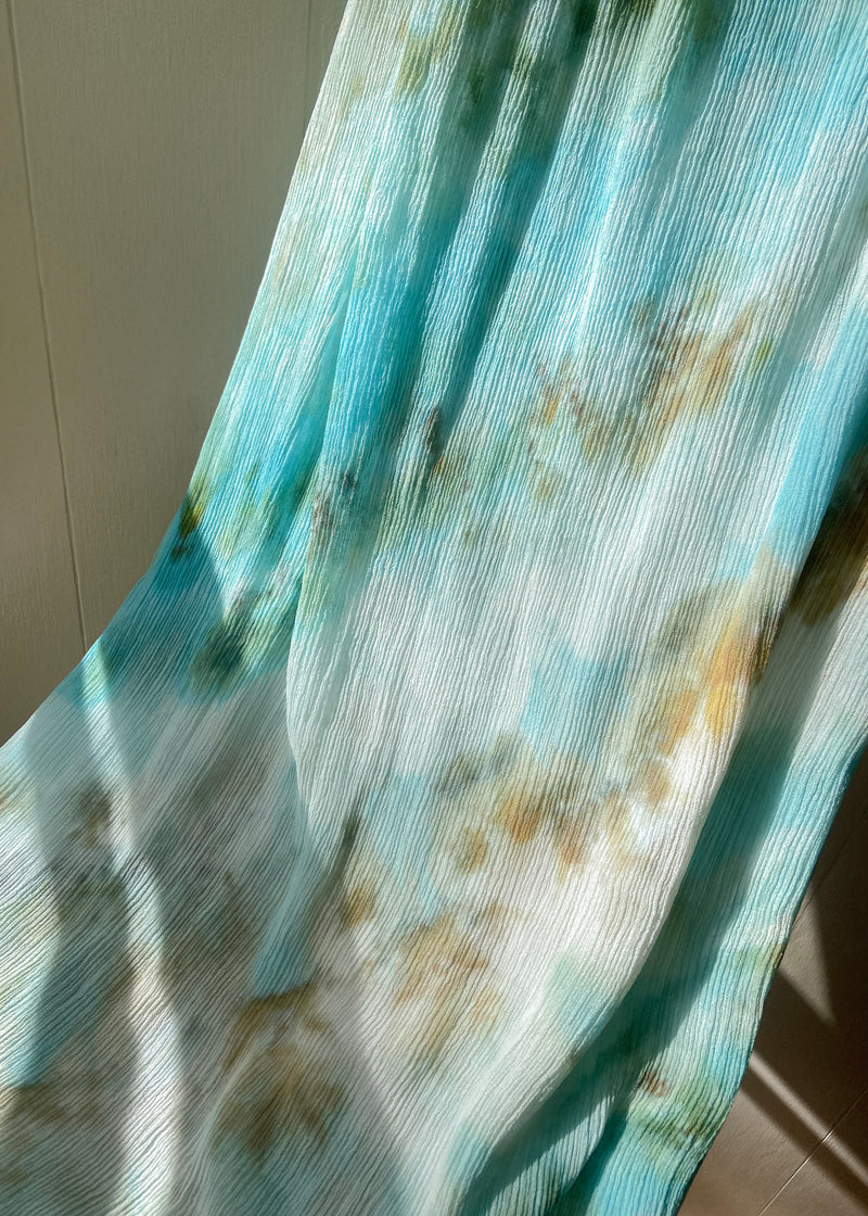 Crinkle Chiffon Dress: Tropical