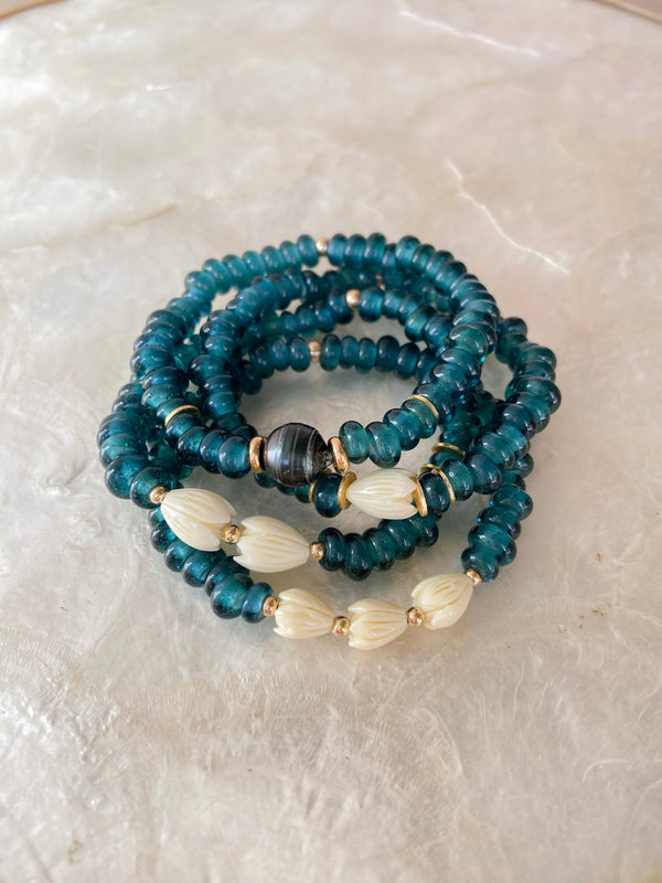 Millie Pico Bracelet - Teal (translucent)