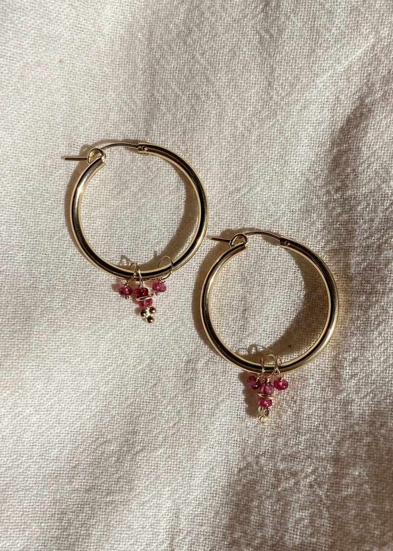 Space Hoops with Gem Charms