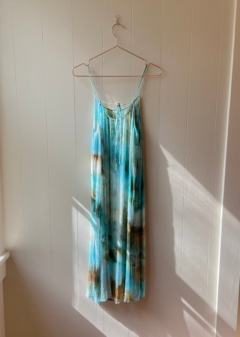 Crinkle Chiffon Dress: Tropical