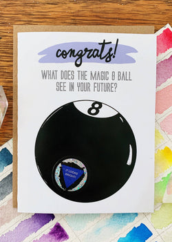 Scratch-Off Magic 8 Ball Greeting Card