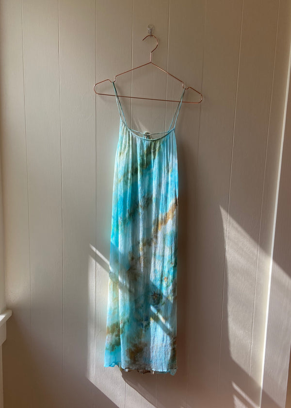 Crinkle Chiffon Dress: Tropical