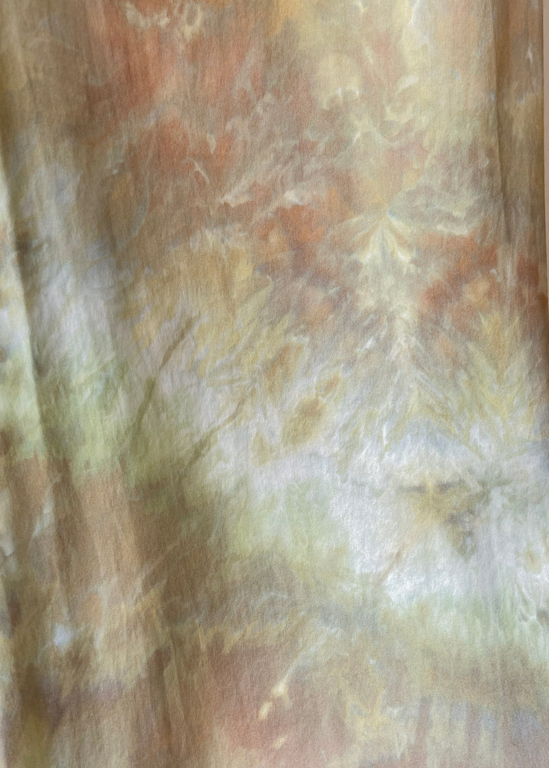 Long Silk Slip Dress: Camo
