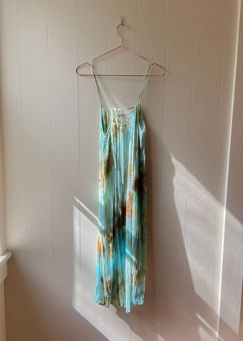 Crinkle Chiffon Dress: Tropical