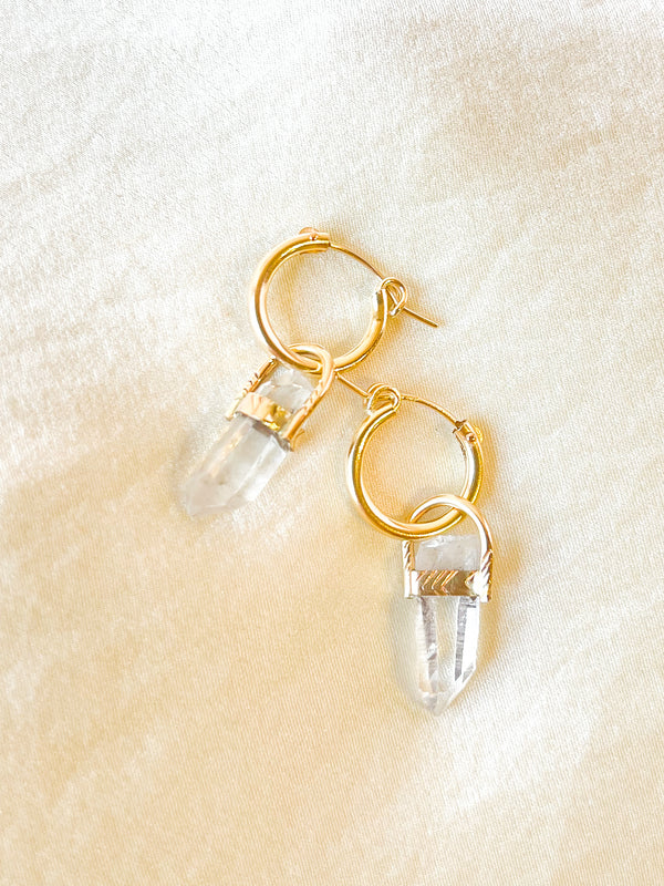 quartz hoops gold 