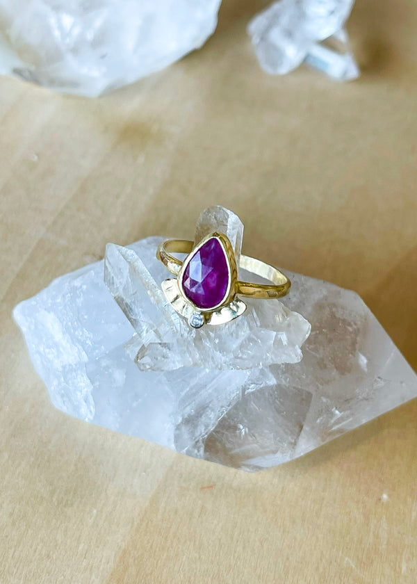 18k Ruby and Diamond Isis Ring