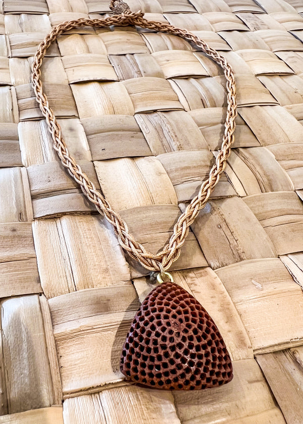Braided Necklace with Protea
